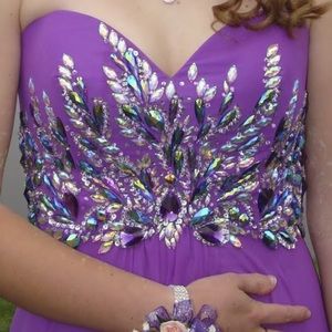 Blush by Alexia strapless prom dress